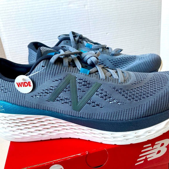 New New Balance Running Course Shoes 10.5 4E X Wide Gray/Blue MMORDO - Picture 2 of 11